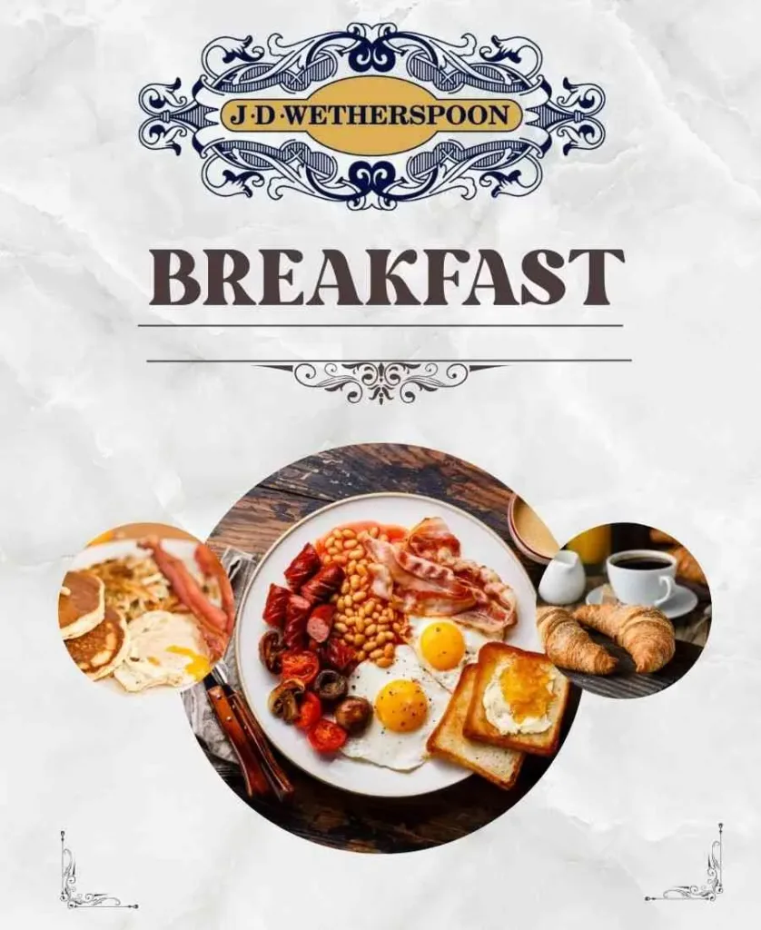 wetherspoon Breakfast Menu