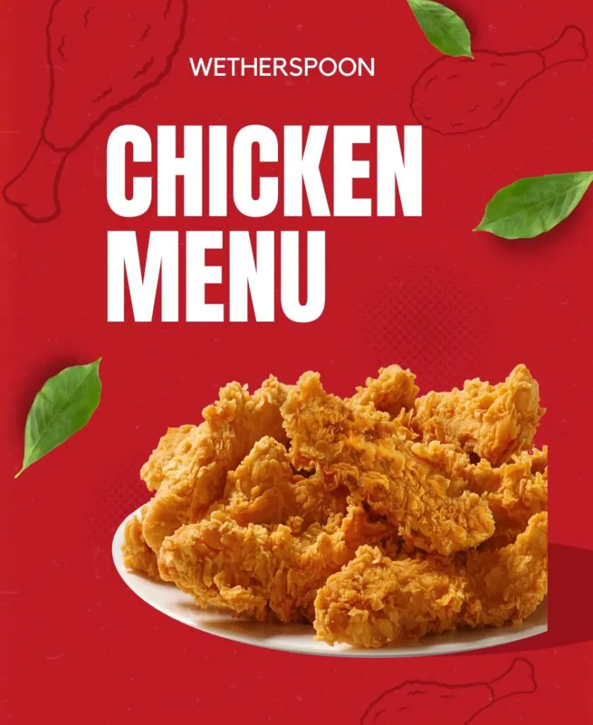 Chicken Menu wetherspoon