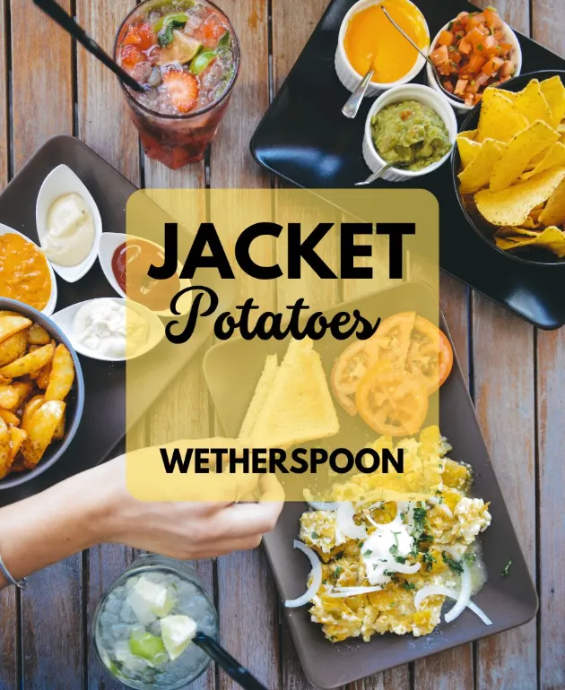 Jacket potatoes menu Prices wetherspoon