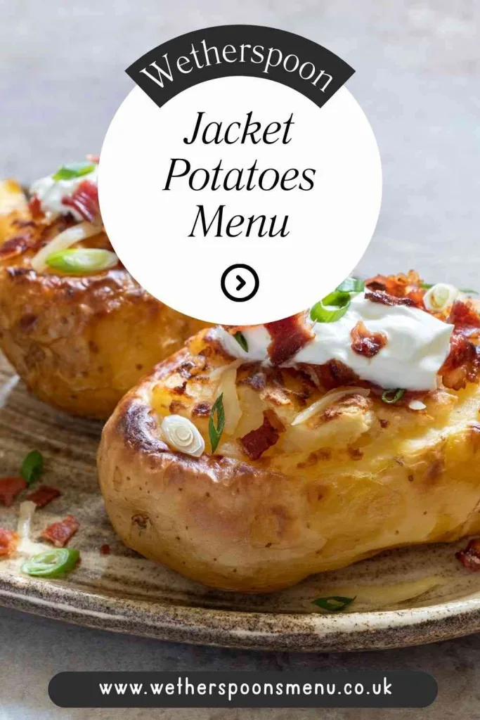 Wetherspoon Jacket Potato menu