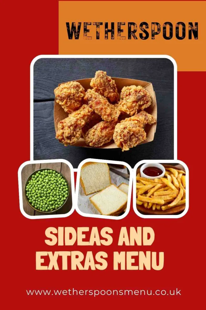 Wetherspoon Sides Menu With Prices