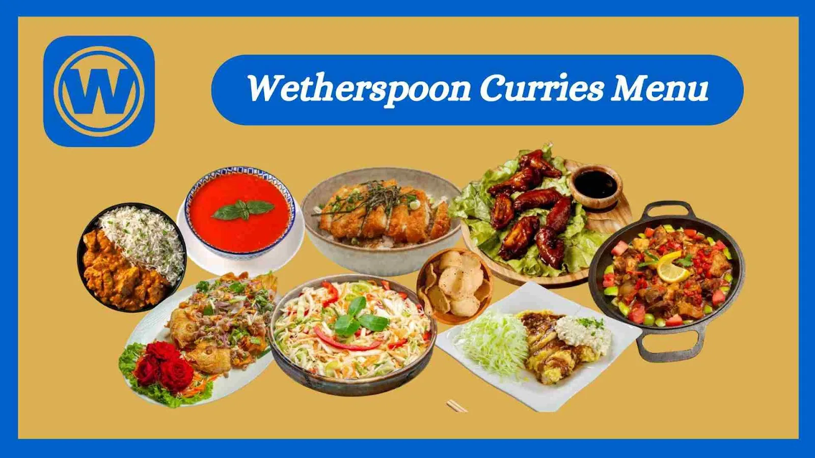 Wetherspoon Curries Menu