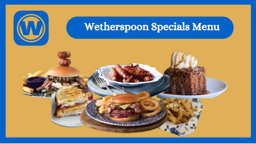 Wetherspoon Specials Menu