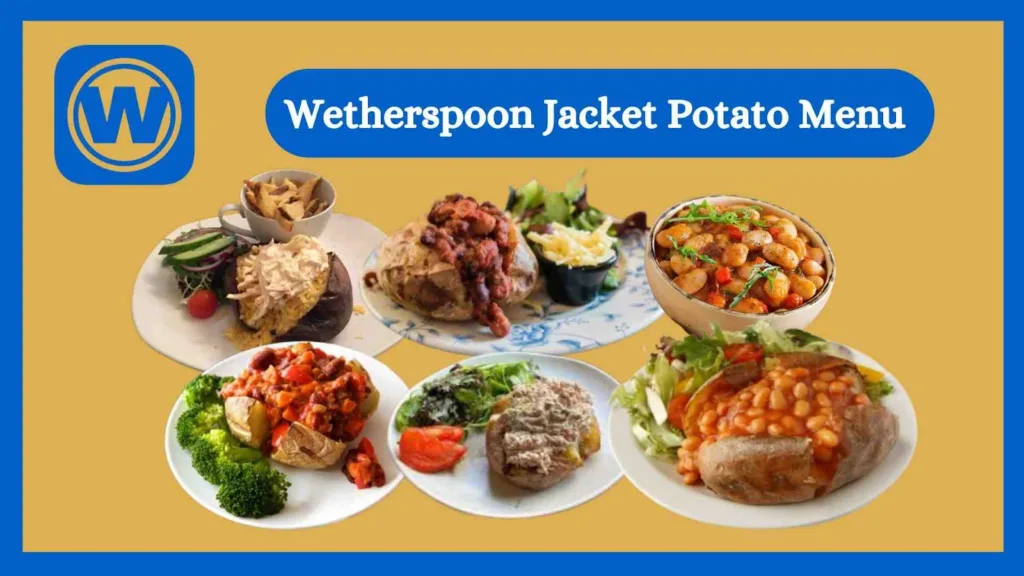 Wetherspoon Jacket Potato Menu with Prices 