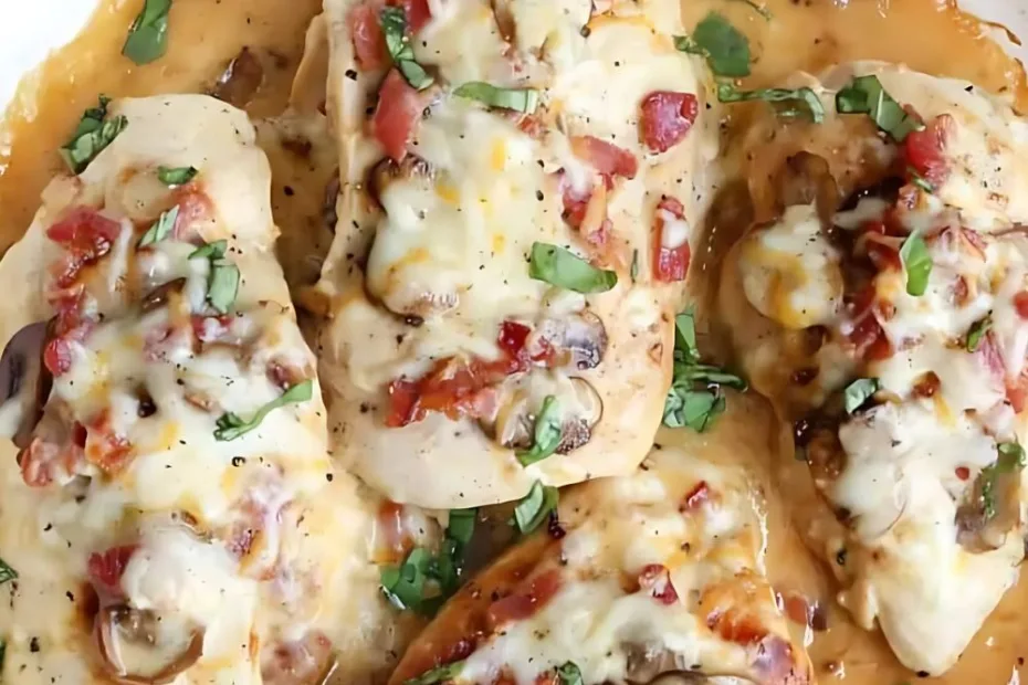 Bacon Mushroom Stuffed Chicken Recipe
