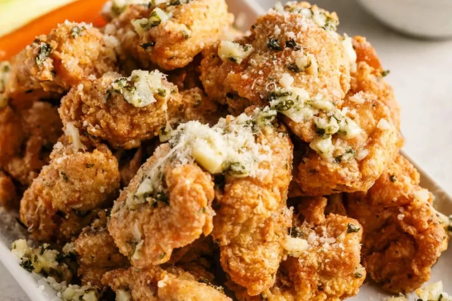 Baked Garlic Parmesan Boneless Wings Recipe