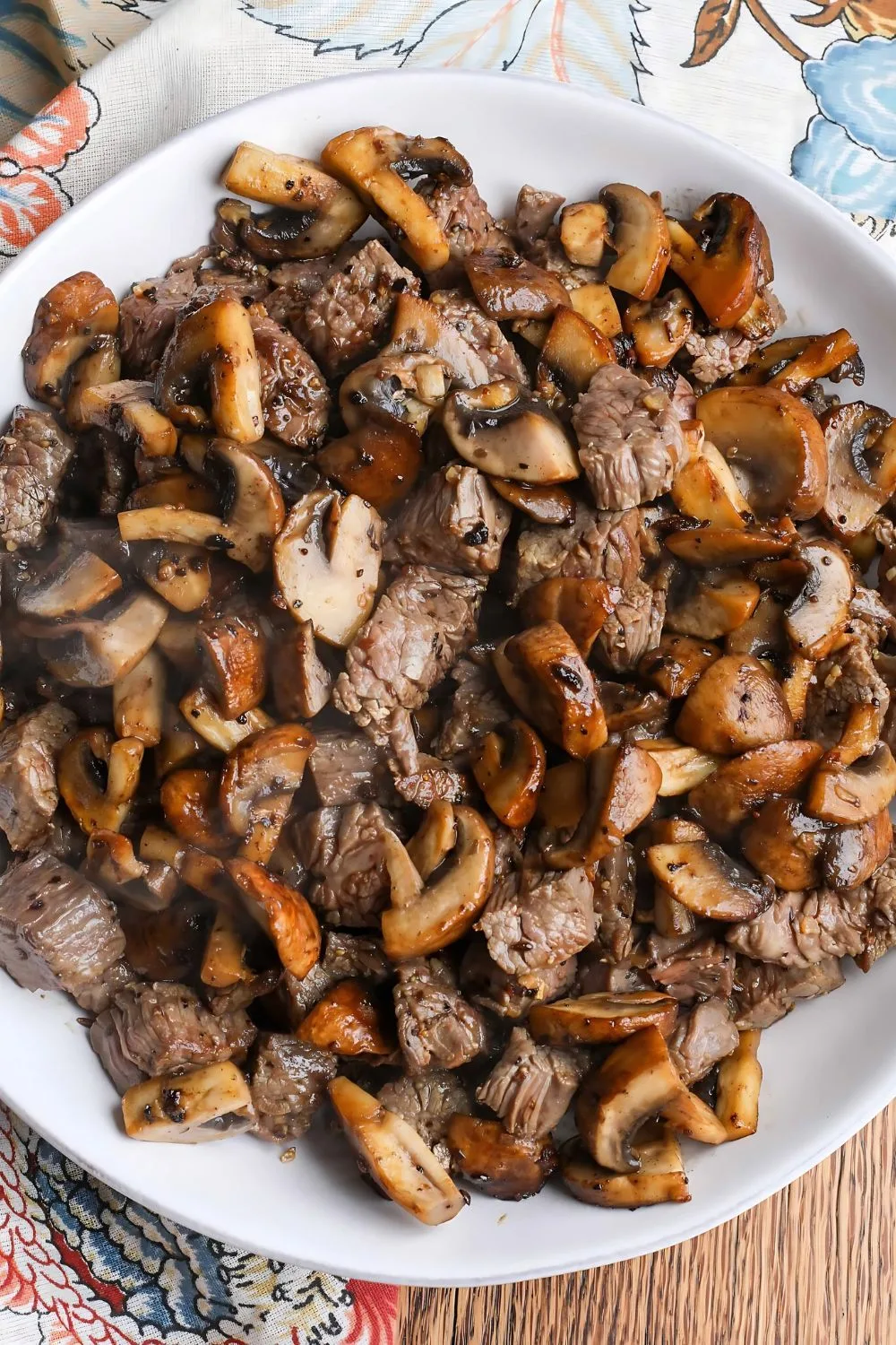 Buttered Steak Bites with Mushrooms