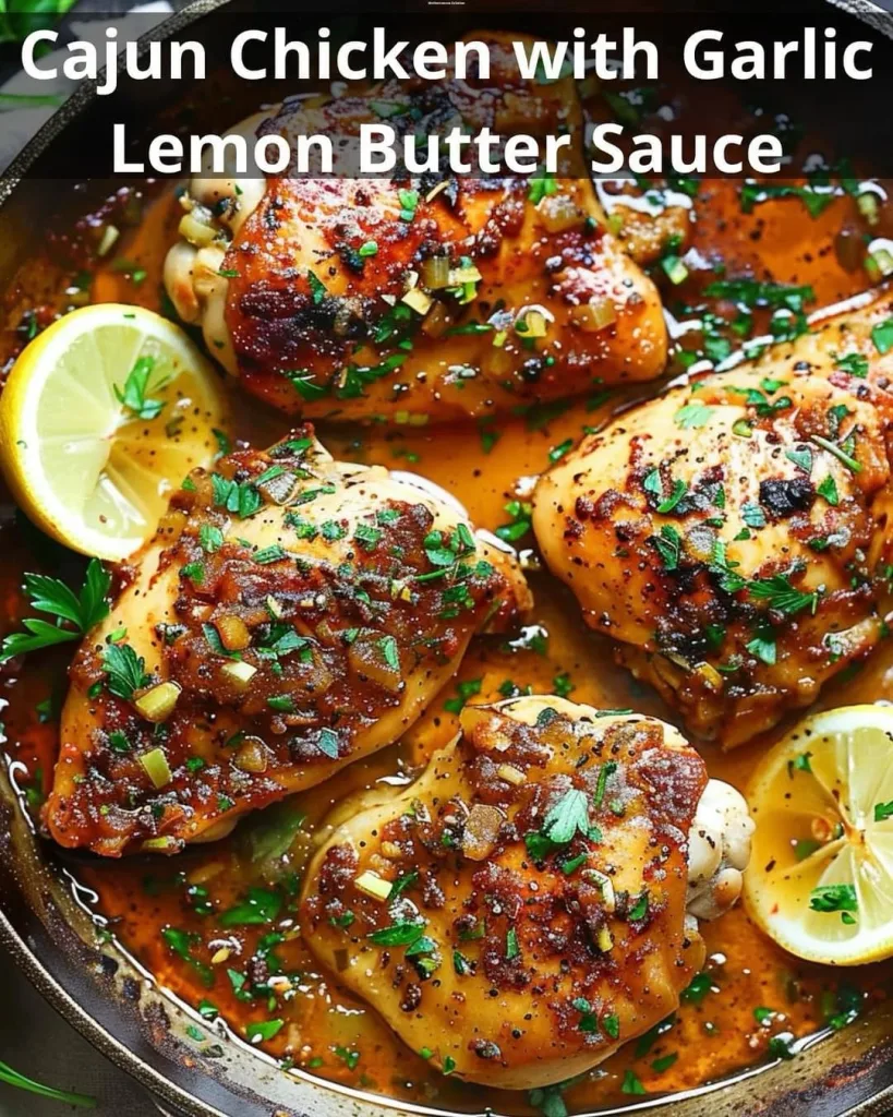 Cajun Chicken with Garlic Lemon Butter Sauce Recipe