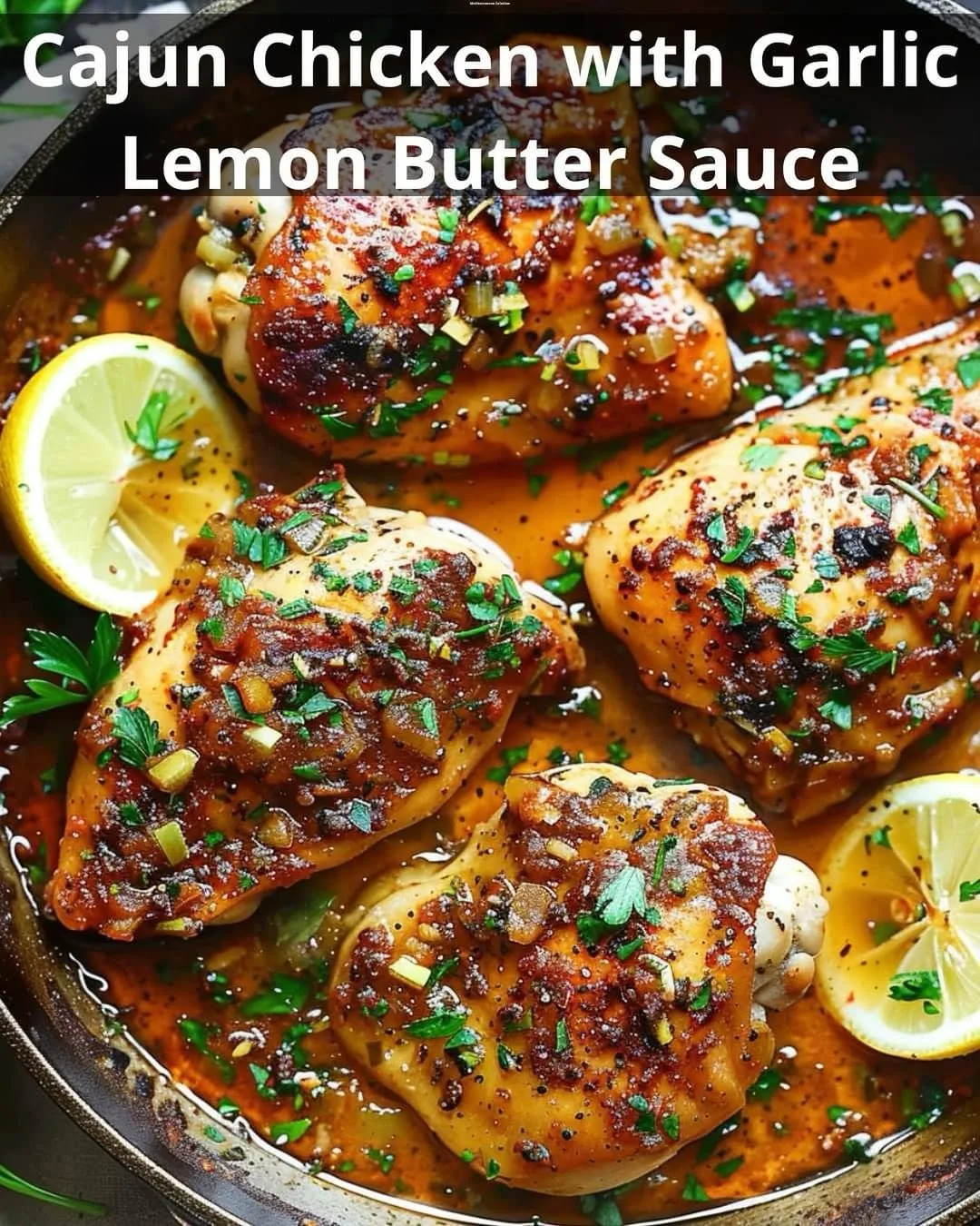 Cajun Chicken with Garlic Lemon Butter Sauce Recipe