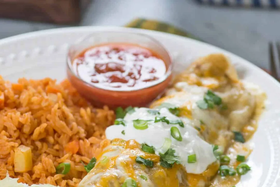 Green Chile Chicken Smothered Burritos Recipe
