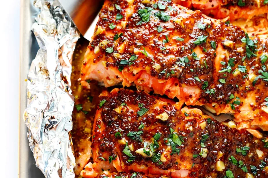 Honey Mustard Salmon in Foil Recipe