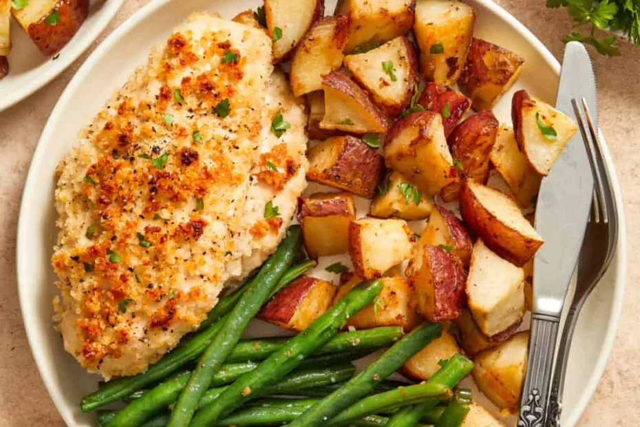 parmesan crusted chicken sheet pan dinner