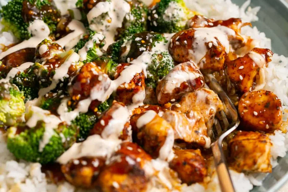 Sticky Chicken Rice Bowls Recipe