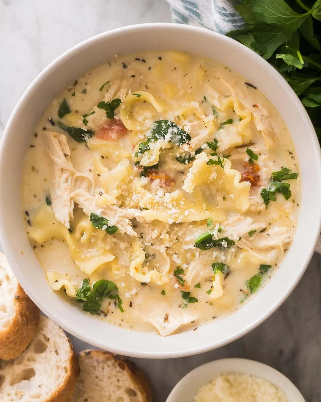 White Chicken Lasagna Soup Recipe