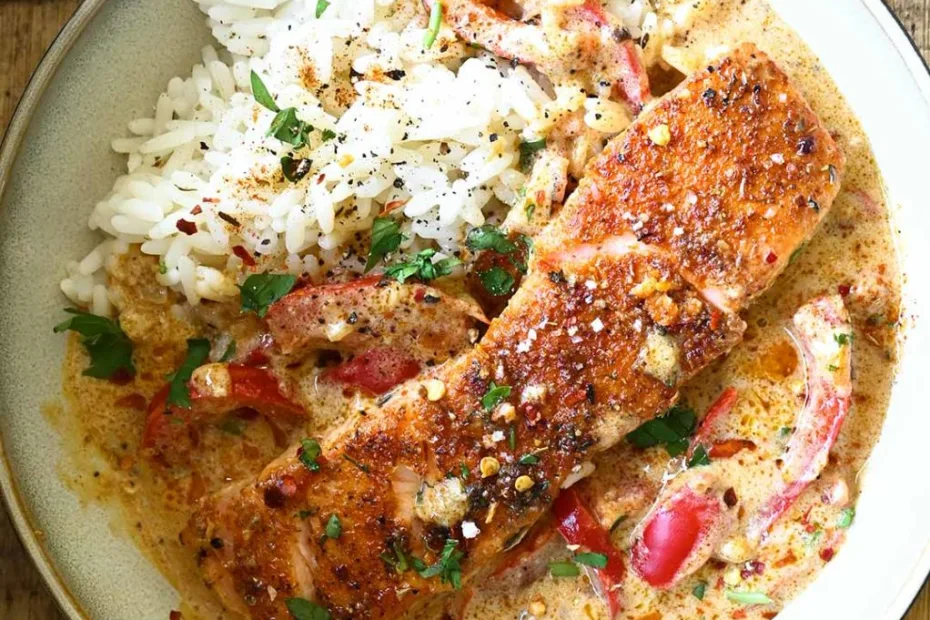 creamy cajun pepper salmon recipe