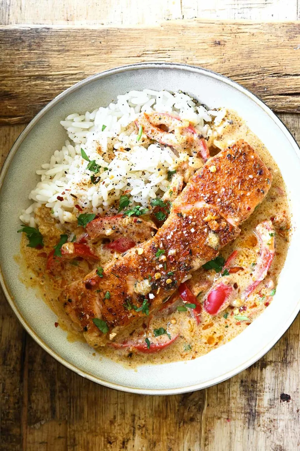 creamy cajun pepper salmon recipe