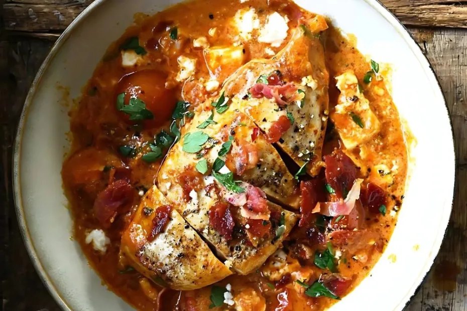 creamy tomato chicken with feta recipe