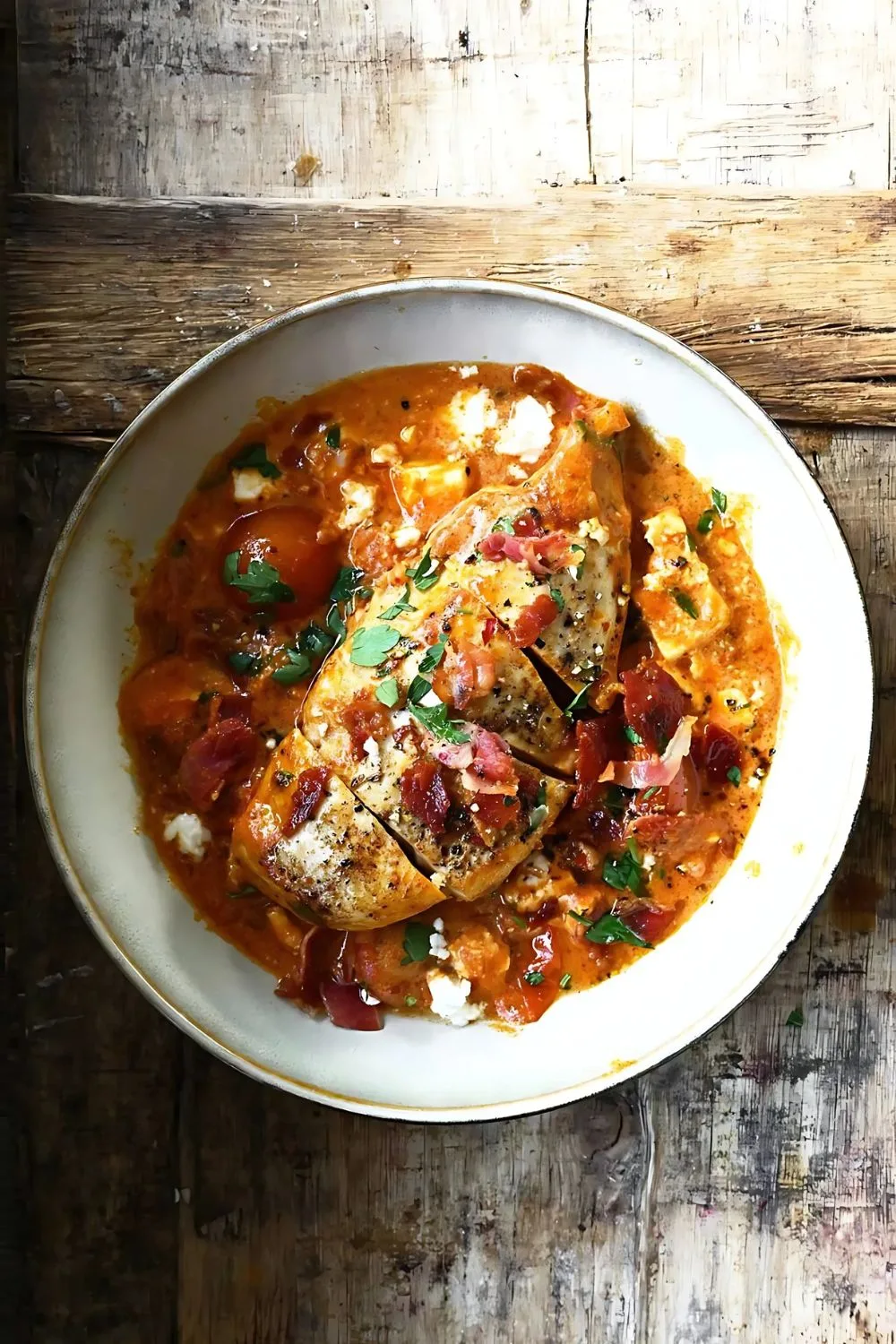 creamy tomato chicken with feta recipe