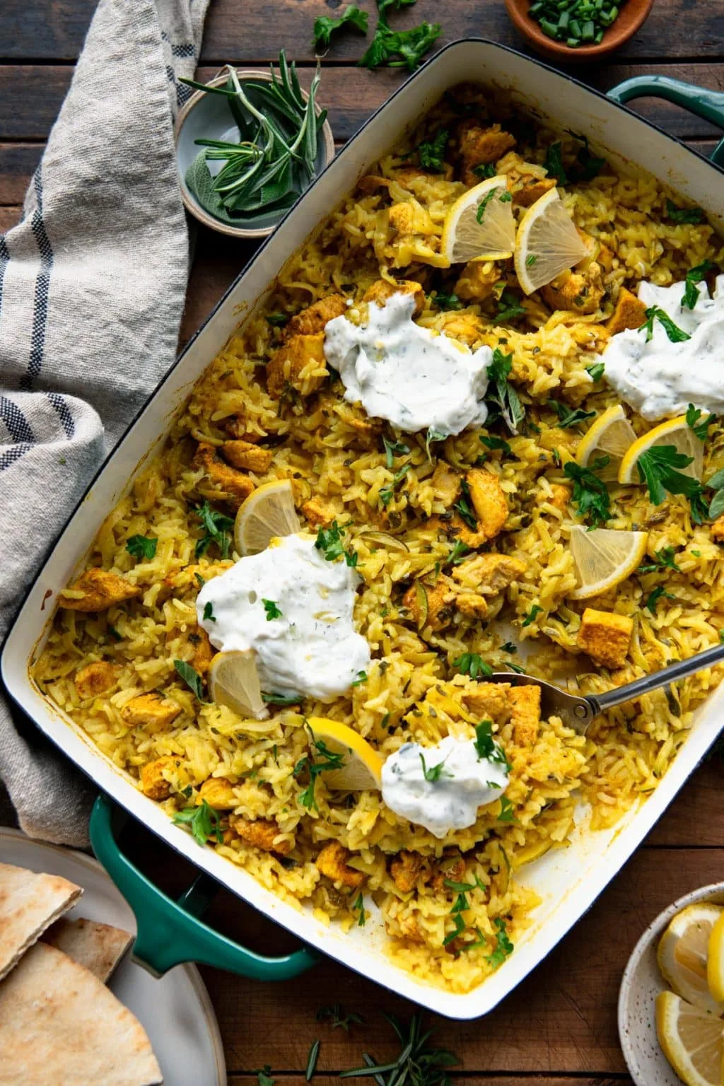 dump and bake chicken tzatziki with rice