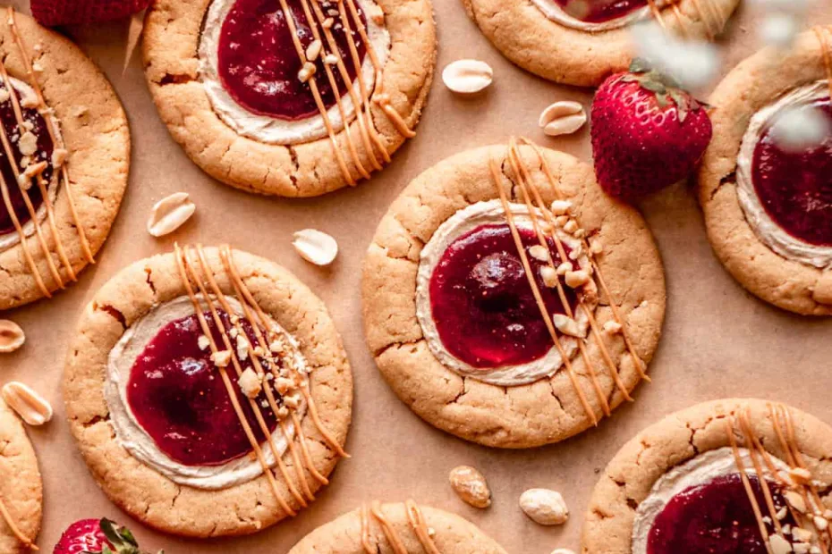 peanut butter and jelly cookies