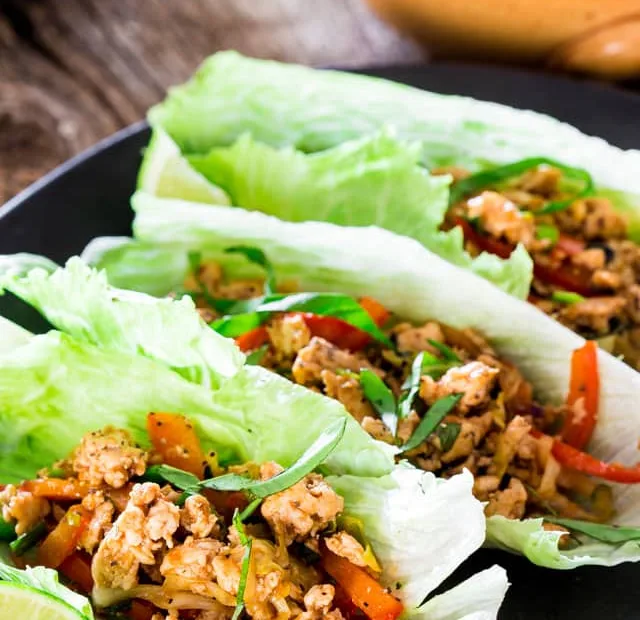 thai chicken lettuce wraps
