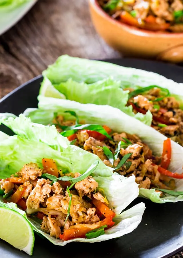 thai chicken lettuce wraps