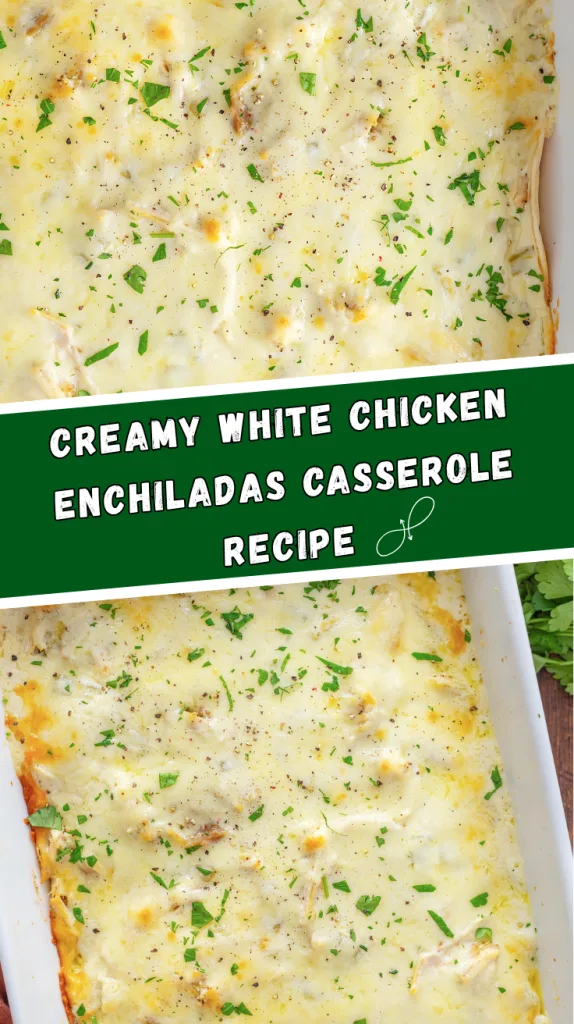Creamy White Chicken Enchiladas Casserole Recipe