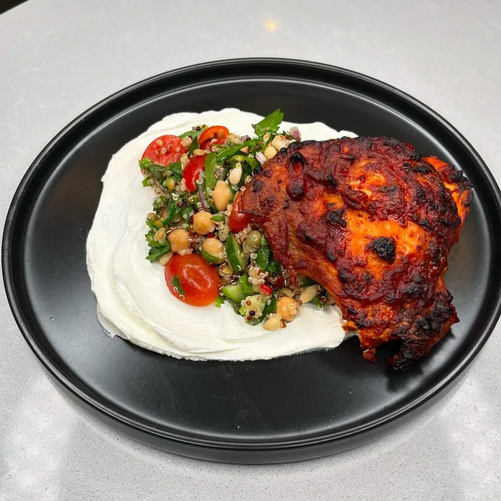 Harissa Roasted Chicken Thighs