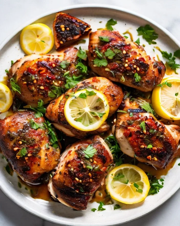 Lemon Herb Grilled Chicken Thighs