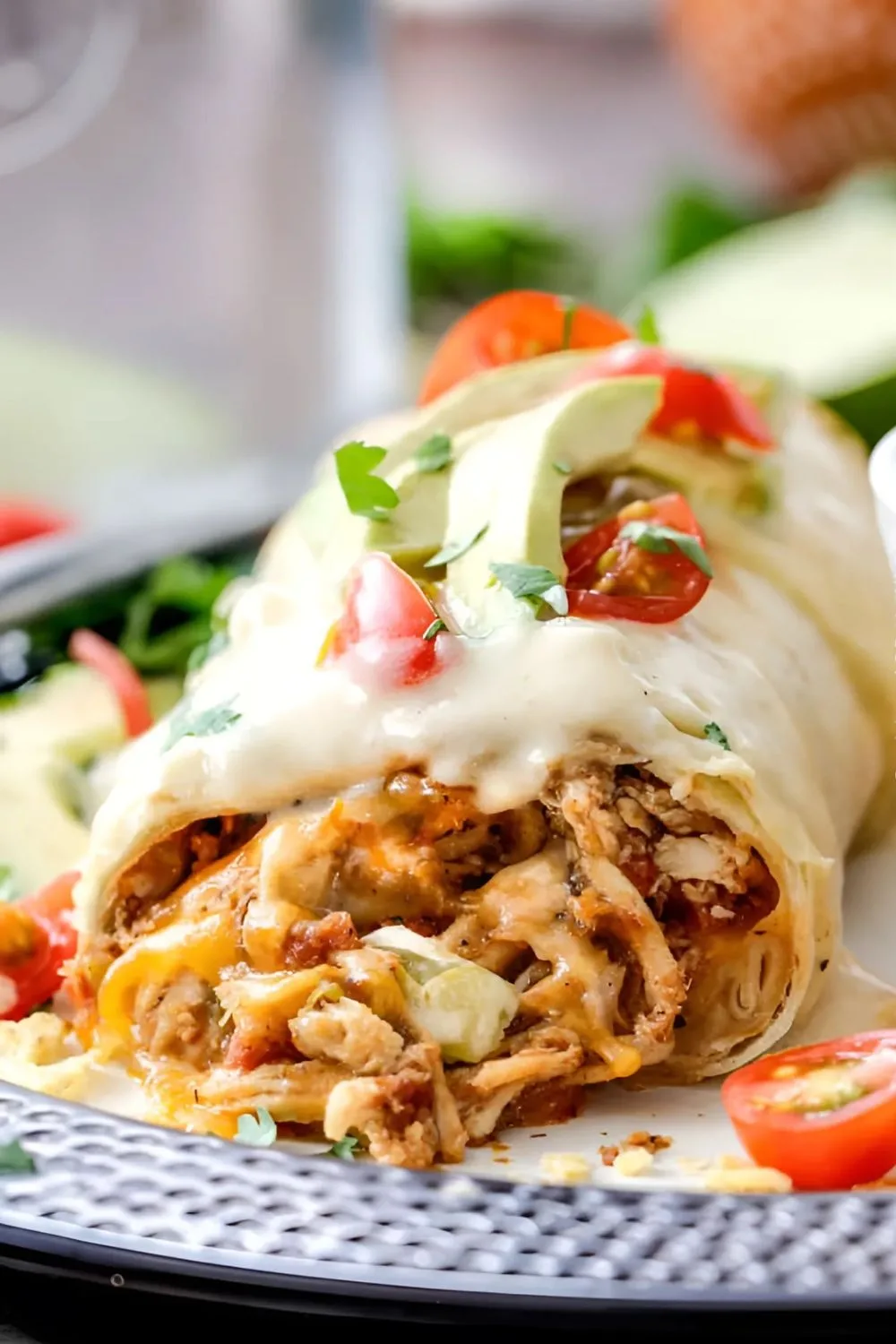 smothered baked chicken burritos recipe