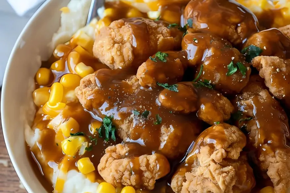 chicken mashed potato bowls recipe