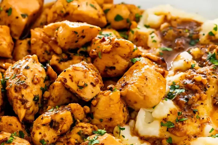 garlic butter chicken bites recipe