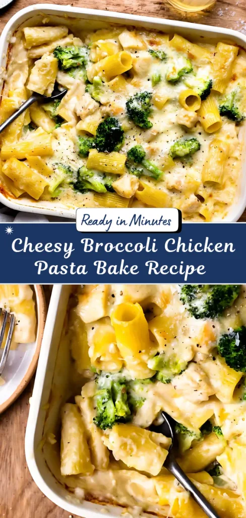 Cheesy Broccoli Chicken Pasta Bake Recipe