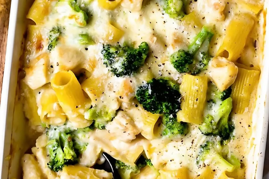 Cheesy Broccoli Chicken Pasta Bake Recipe