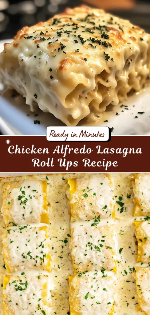Chicken Alfredo Lasagna Roll Ups Recipe