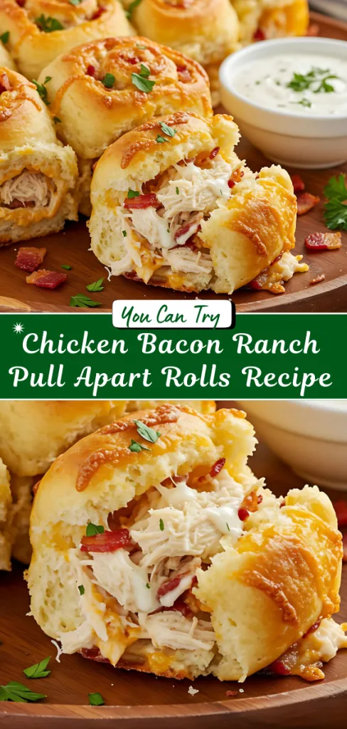 Chicken Bacon Ranch Pull Apart Rolls Recipe
