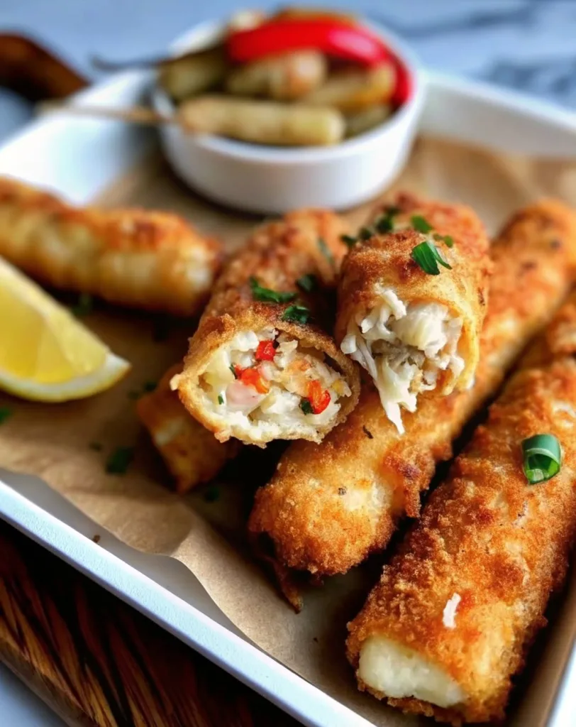 Crab Cake Egg Rolls Recipe