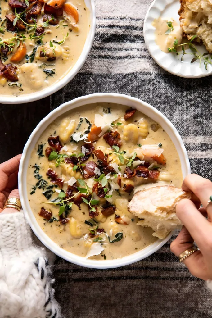 Creamy Gnocchi Soup with Rosemary Bacon Recipe