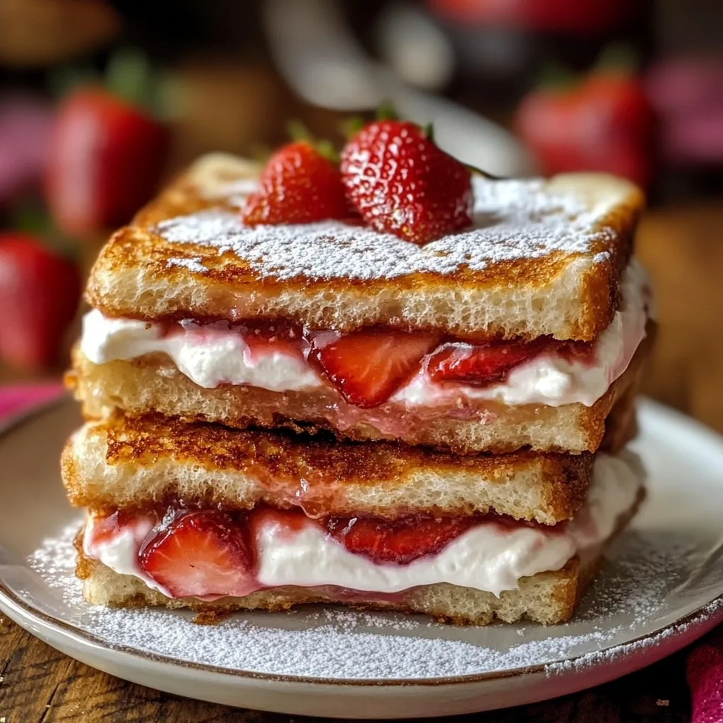 Fried Strawberry Cheesecake Sandwiches