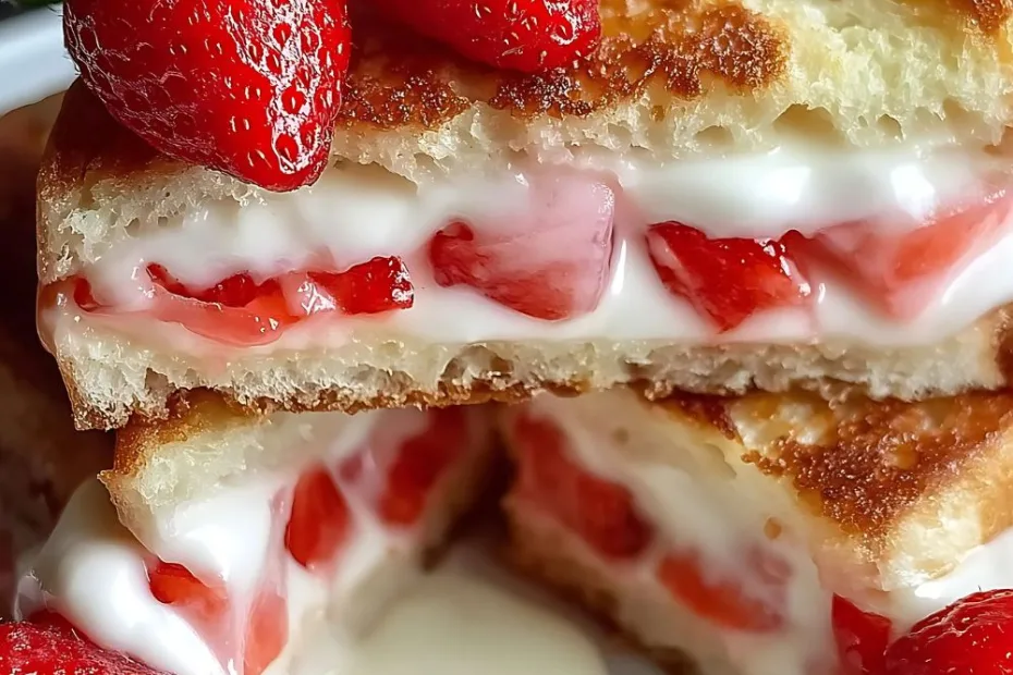Fried Strawberry Cheesecake Sandwiches