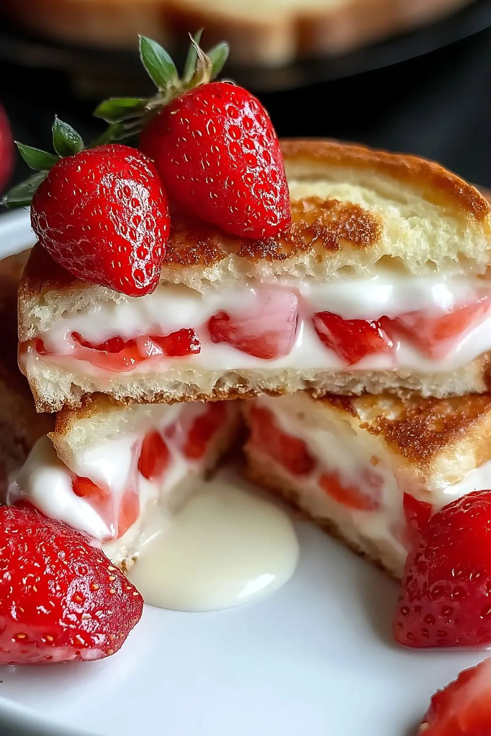 Fried Strawberry Cheesecake Sandwiches