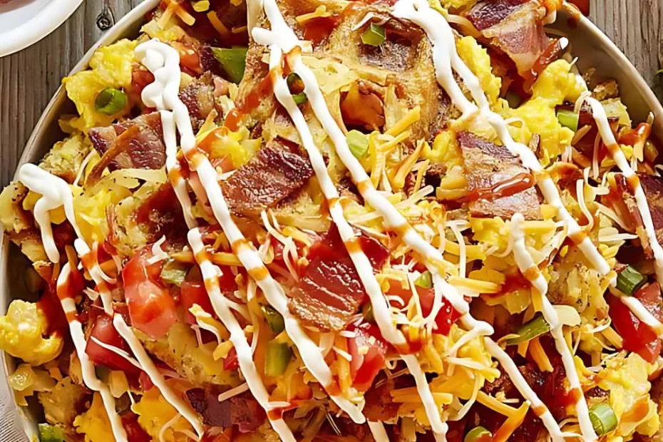 Loaded Hash Brown Breakfast Nachos Recipe
