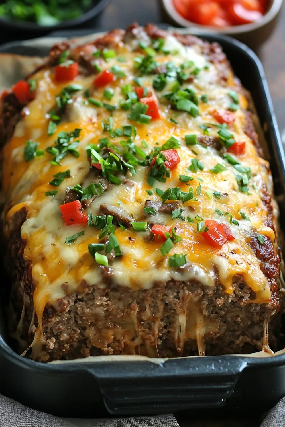 Philly Cheesesteak Meatloaf Recipe