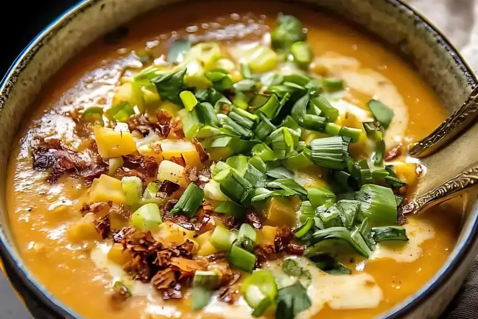 baked chipotle cheddar sweet potato chowder recipe