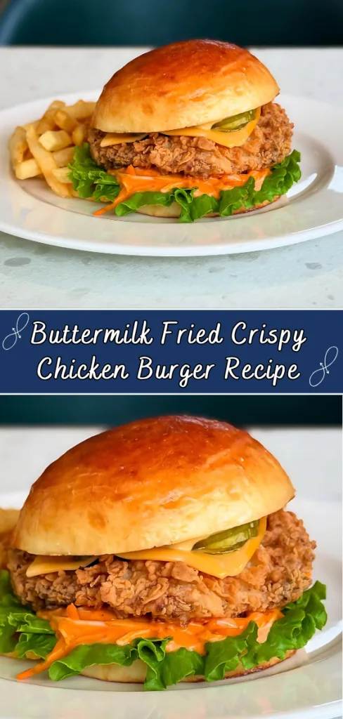 buttermilk fried crispy chicken burger recipe