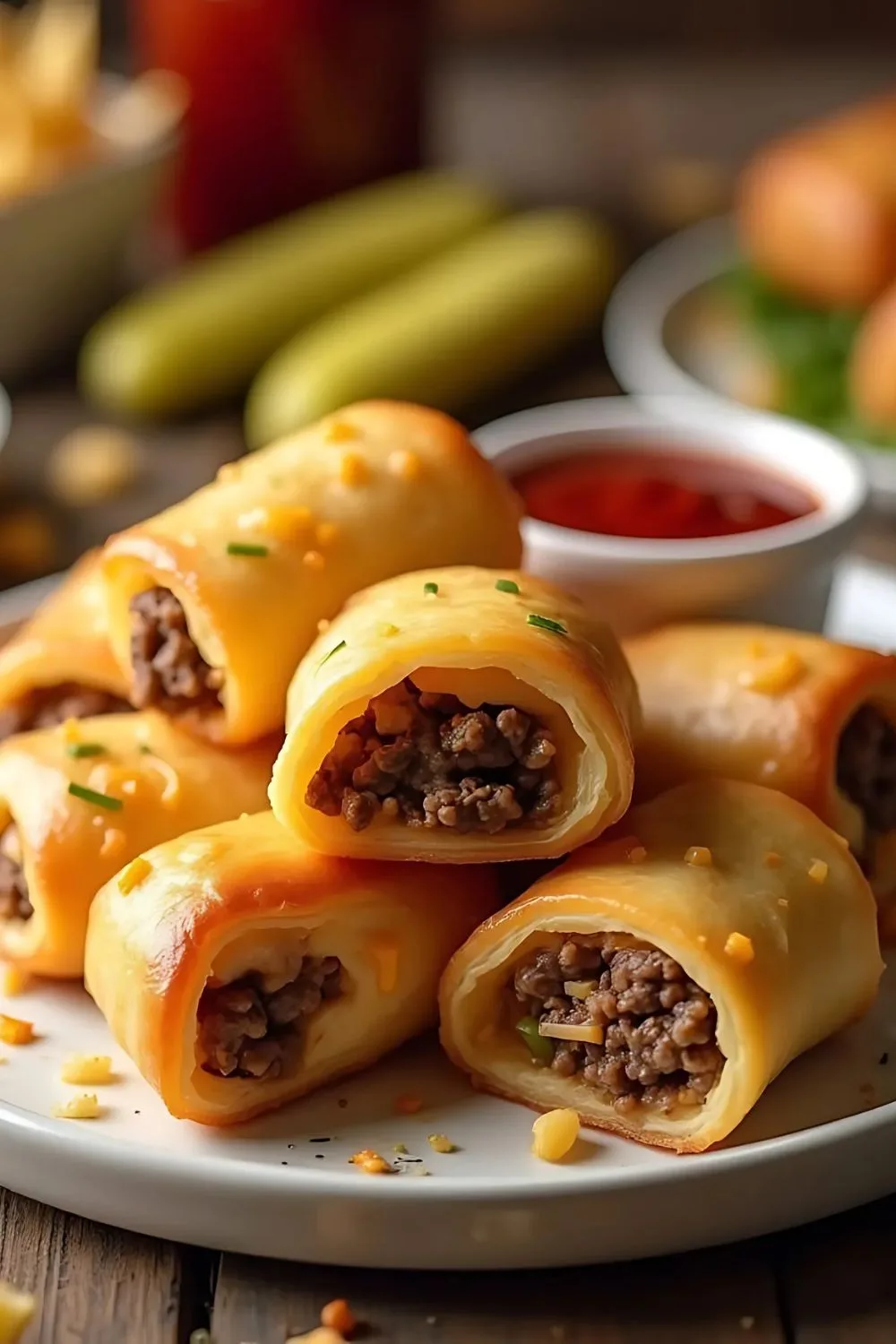 cheeseburger egg rolls recipe