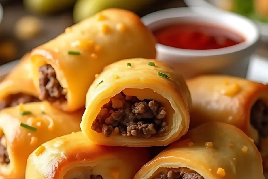 cheeseburger egg rolls recipe