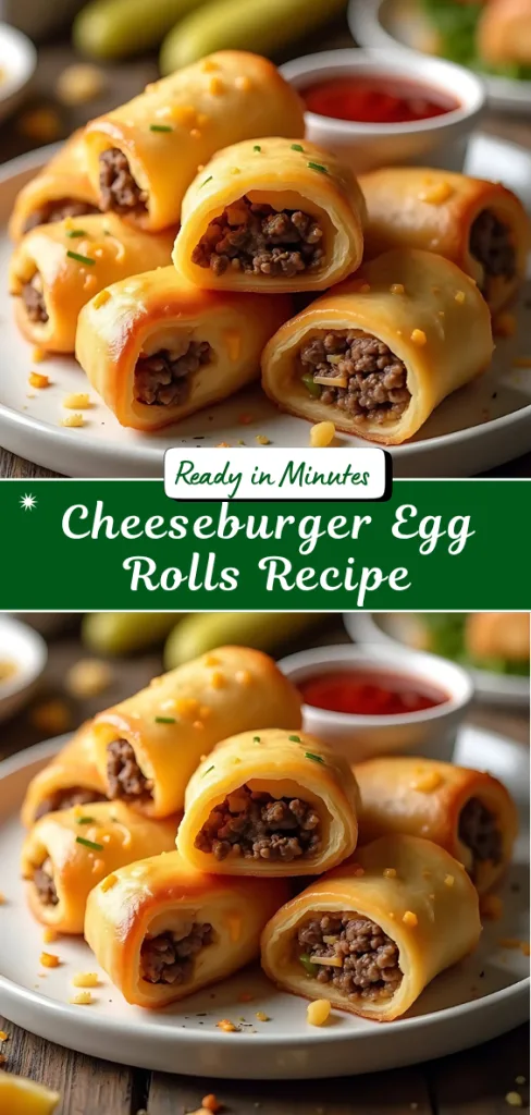 cheeseburger egg rolls recipe