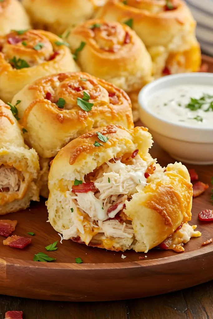 chicken bacon ranch pull apart rolls recipe
