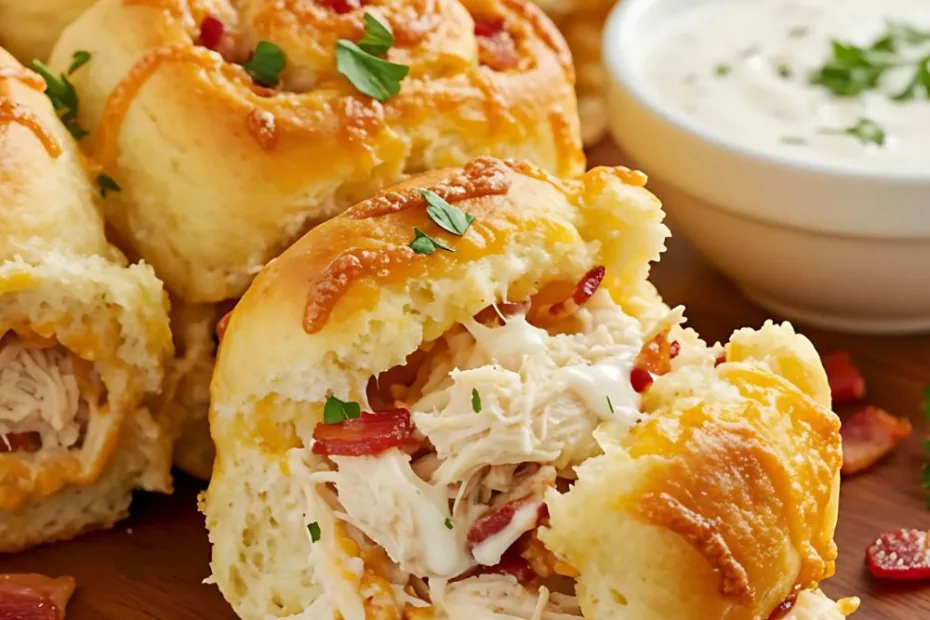 chicken bacon ranch pull apart rolls recipe